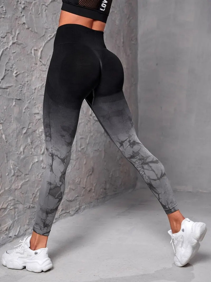 Yoga Pants Women Seamless Leggings Push Up Sports Fitness Joggings High Waist Gym Workout Scrunch Tie Dye Running Leggings  Amaijoin