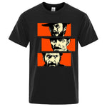 Carregue a imagem no visualizador da Galeria, The Good the Bad and Ugly Blondie Angel Eyes Tuco Cowboy T Shirt  Men Women Il buono brutto cattivo Oversized Cotton Tee shirt  Amaijoin
