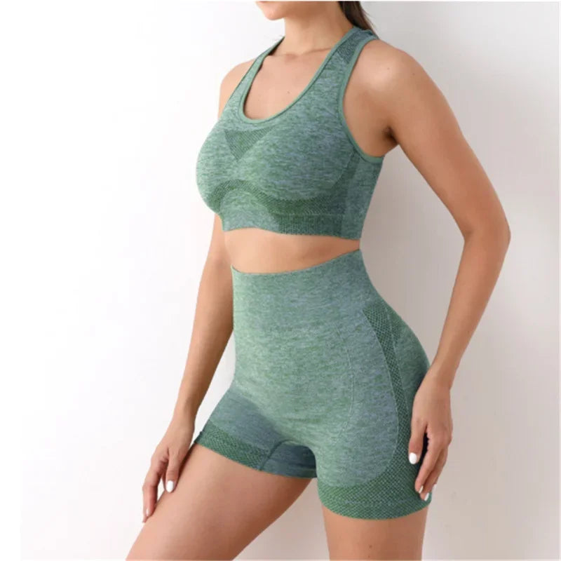 Yoga Set Gym Shorts Women Sport Bras Brassiere Workout Tops for Women Yoga Clothes Fitness Leggings Gym Set Seamless Yoga Sets  Amaijoin