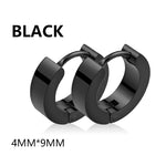 Carregue a imagem no visualizador da Galeria, 9 pair Punk Black Multiple Styles Stainless Steel Stud Earrings For Men and Women Gothic Street Pop Hip Hop Ear Jewelry Gift  Amaijoin
