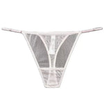 Load image into Gallery viewer, BirdTree 100%Real Silk Sexy Briefs, Women&#39;s Mesh Solid Thong, Transparent Erotic Basic T-back, 2024 Spring Summer New P41944QM  Amaijoin
