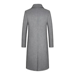 Carregue a imagem no visualizador da Galeria, Mens Long Coat Woolen Jackets Boutique High-end Wool Blend Overcoat Trench Men X-long Thick Coat Over The Knee Trench Coat  Amaijoin
