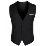 Carregue a imagem no visualizador da Galeria, Formal Groom Wedding Suit Vests Male Coat Sleevels Slim Business Suit Waistcoat Solid color  Vests Jacket Men fashion Tops  Amaijoin
