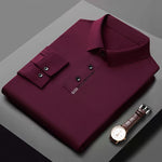 Carregue a imagem no visualizador da Galeria, Luxury Quality Men&#39;s Polo Shirt 2023 Autumn New Lapel Top Print Traceless Long Sleeve British Fashion Trend T-shirt Men Clothing  Amaijoin
