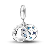 Load image into Gallery viewer, Charms Plata De Ley 925 Evil Blue Eyes Silver Sun Star Elk Dinosaur Flower Charm of Original Fits Women Anniversary DIY Jewelry  Amaijoin
