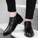 Load image into Gallery viewer, New Designer Genuine Leather Men Casual Boots Black Cow Leather Men&#39;s Shoes Luxury Trend Chelsea Boots Winter Sonw Shoes Man  Amaijoin
