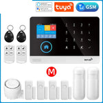 Carregue a imagem no visualizador da Galeria, Gautone Tuya Smart Wifi Home Security Alarm System Wireless GSM Fire Alarm System Panel Smart Life App Control work with Alexa  Amaijoin
