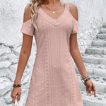 Carregue a imagem no visualizador da Galeria, Summer New High Waist Hollow-Out Dress Chic Elegant Office Ladies Vacation Dresses Fashion Casual Off Shoulder Sexy Vestidos  Amaijoin
