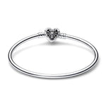 Load image into Gallery viewer, Pandora 925 Silver Bracelet Heart Shaped Personalized Link Buckle Bracelet Smooth Red Niche Fashion Accessories For Women  Amaijoin
