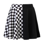 Carregue a imagem no visualizador da Galeria, Halloween Contrast Color Black and White Checkered Dark Style Skirt  Amaijoin
