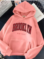 Carregue a imagem no visualizador da Galeria, Hirsionsan American-style Letter Printed Women Sweatshirt Soft Casual Vintage Female Hoodies Winter Warm Fleece Girls Tops  Amaijoin
