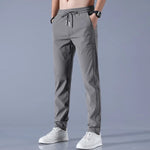 Carregue a imagem no visualizador da Galeria, 2024 new Men&#39;s Ice Silk Trousers Solid Color Mid-Waist Loose Breathable Straight-Leg Casual Pants Thin Quick-Drying Sports Pants  Amaijoin
