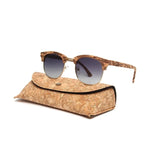 Carregue a imagem no visualizador da Galeria, Kenbo Half Frame Polarized Wood Sunglasses With Case Man Woman Luxury Brand Designer Sun Glasses Male Retro Rivet Mirror Eyewear  Amaijoin
