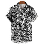 Load image into Gallery viewer, Summer 3D Leopard Print Shirts For Men Clothes Casual Vacation Short Sleeve Streetwear Button Clothing Mens Lapel Blouse Tops  Amaijoin
