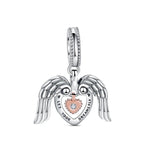 Carregue a imagem no visualizador da Galeria, 925 Sterling Silver My Angel Wings Heart Fashion Beads Fit Original Pandora Charms Bracelet Necklace Women Jewelry Anniversary  Amaijoin
