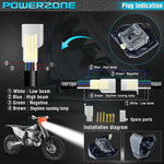 Carregue a imagem no visualizador da Galeria, PowerZone Motorcycle LED Headlight Headlamp Head Light Supermoto Fairing For KTM EXC SXF MX Dirt Bike Enduro LED Headlight  Amaijoin
