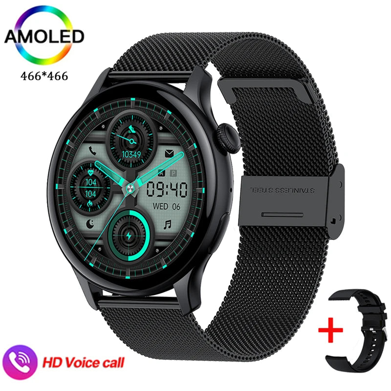 2024 Smartwatch Women 466*466 AMOLED 1.43" HD Screen Always Display Time Bluetooth Call IP67 Waterproof Sports Smart Watch Men  Amaijoin