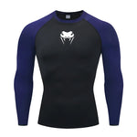 Load image into Gallery viewer, Men O-Neck Compression Shirt Gym MMA Long or Short Sleeve T-shirt Men&#39;s Fitness Bodybuilding Clothes Rashguard Sports Top Tees  Amaijoin
