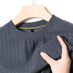 Carregue a imagem no visualizador da Galeria, New Men&#39;s Casual Jacquard Long Sleeved Round Neck T-shirt Fashion Top  Amaijoin
