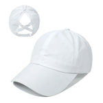 Carregue a imagem no visualizador da Galeria, Summer Solid Color Baseball Caps Golf Wear Women Sport Leisure Cross Ponytail Hat Mesh Quick-Drying Half-Hollow Men&#39;s Peaked Cap  Amaijoin
