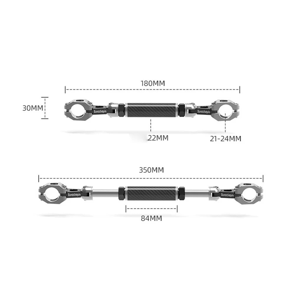 Carbon Fiber Style Motorcycle Balance Bar 7/8" 22mm Universal Cross Bar Length Adjustable Handlebar Extender Lever Accessories  Amaijoin