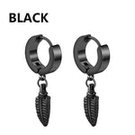 Carregue a imagem no visualizador da Galeria, 9 pair Punk Black Multiple Styles Stainless Steel Stud Earrings For Men and Women Gothic Street Pop Hip Hop Ear Jewelry Gift  Amaijoin
