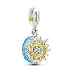 Load image into Gallery viewer, Charms Plata De Ley 925 Evil Blue Eyes Silver Sun Star Elk Dinosaur Flower Charm of Original Fits Women Anniversary DIY Jewelry  Amaijoin
