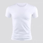 Carregue a imagem no visualizador da Galeria, New Men&#39;s Short Sleeve T-Shirt Basic Plain Casual Gym Muscle Crew Neck T-Shirts Slim Fit Tops Tee Summer Man Clothing  Amaijoin
