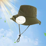 Carregue a imagem no visualizador da Galeria, Fan Cooling Hat Breathable Fisherman Hat with Fan for Women Adults Climbing  Amaijoin
