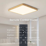 Load image into Gallery viewer, MARPOU Smart LED Ceiling Lamp Wood Grain App Voice Control Alexa/Google Remote Control Square Ceiling Lights Living Room CCT  Amaijoin
