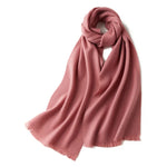 Carregue a imagem no visualizador da Galeria, JulyPalette 100% Pure Cashmere Warm Scarf Women Winter Autumn Short Tassle Wool Wrap Pashmina Shawl Cashmere Scarves for Ladies  Amaijoin
