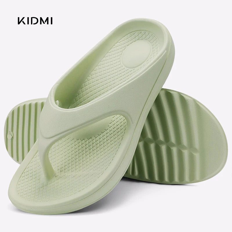 Kidmi Orthopedic Women Flat Sandals Home Women's flip flop Summer Outdoor Beach Slippers EVA Cloud Slippers Antiskid Ladies Shoe  Amaijoin