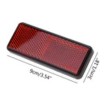 Carregue a imagem no visualizador da Galeria, Motorcycle Bike Scooter Quad Red Rectangle Reflective Plate Warning Reflector  Amaijoin
