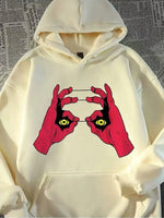 Carregue a imagem no visualizador da Galeria, Funny Anime Graphic Printed Hoodies For Men Hip Hop Fashion Hoody Sweatshirts Loose Fleece Y2K Streetwear Hoodie Tracksuit  Amaijoin
