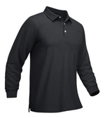 Carregue a imagem no visualizador da Galeria, TACVASEN Quick Dry Golf Polo Shirts Mens Breathable Long Sleeve T-shirts Sports Tees Casual Work T-shirt Pullover Tops Man  Amaijoin
