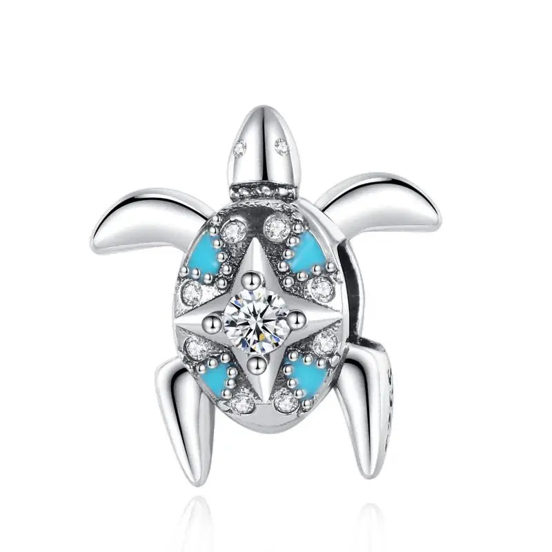 Octopus Dolphin Crab Starfish Turtle Shell Ocean Mermaid Scallops Anchor cruise ship Charms 925 Silver For Original Jewelry Gift  Amaijoin