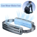 Carregue a imagem no visualizador da Galeria, Can Wear Waist Fan, 5000mAh Mini Ice Air Conditioning Belt Fan, Outdoor Three Gear Wind Speeds Fan for Riding Running Walking  Amaijoin
