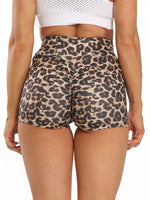 Carregue a imagem no visualizador da Galeria, Sexy Booty Shorts Women Quick Drying Push Up Femme Shorts High Waist Workout Gym Shorts Stripe Leopard Fitness Running Shorts  Amaijoin
