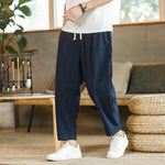 Load image into Gallery viewer, 2023 Summer Men&#39;s Trousers Cotton Linen Fashion Casual Pants Solid Color Breathable Loose Shorts Straight Pants Streetwear M-5XL  Amaijoin
