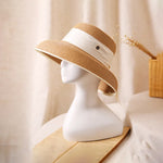 Load image into Gallery viewer, Hepburn bow ribbon sun hat women&#39;s straw hat Bucket hat color sunscreen sun hat beach hat wholesale  Amaijoin
