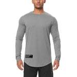 Carregue a imagem no visualizador da Galeria, High Elastic Tight Long Sleeve Casual Shirt Autumn Breathable Quick Dry Mens T-shirt Gym Fitness Bodybuilding Running Sportswear  Amaijoin
