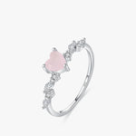 Load image into Gallery viewer, MODIAN 925 Sterling Silver Elegant Pink Crystal Heart Finger Rings For Women Birthday Romantic Gift Fine Jewelry Accessories  Amaijoin
