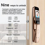 Carregue a imagem no visualizador da Galeria, WiFi Tuya APP Voice Intercom Digital Door Lock  High Quanlity 3D Face Recognition Smart Door Lock With Camera  Amaijoin
