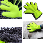 Carregue a imagem no visualizador da Galeria, Car Chenille Premium Scratch-Free Microfiber Wash Mitt Waterproof Car Thick Cleaning Mitt Wax Detailing Brush Auto Care Glove  Amaijoin
