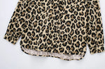 Carregue a imagem no visualizador da Galeria, TRAF-Long Sleeve Leopard Shirts for Women, Button-up Blouses, Animal Print, Chic Tops, Female Fashion  Amaijoin
