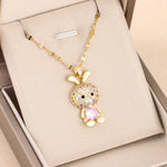 Load image into Gallery viewer, New In Sparkling Sweet Sexy Zircon Crystal Rabbit Pendant Necklaces For Women Trendy Ladies Stainless Steel Neck Chain Jewelry  Amaijoin
