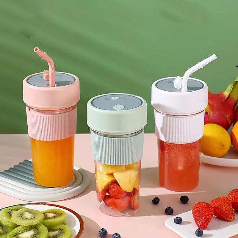 350ML Mini Juicing Cup Portable Juicing Machine Home Travel Office Juicing Machine Portable Cup Rechargeable Blender Portable  Amaijoin