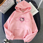 Carregue a imagem no visualizador da Galeria, Women 90s Y2k 2000s Hoodies Hello Kitty Hip Hop Hoodie Sanrio Sweatshirt Clothes Tops Sweatshirt Clothing Streetwear  Amaijoin
