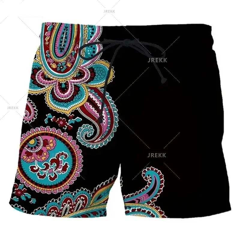 Ink Painting 3D Swimming Shorts Men Summer New Short Trunks Casual Comfort Beach Shorts Masculino Skateboarding Swimsuit  Amaijoin