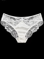 Load image into Gallery viewer, BirdTree 93%Mulberry Silk Sexy Briefs, Women&#39;s Low-Waisted Hollow Out, French Lace Erotic Underwear, 2024 Summer New P43270QC  Amaijoin
